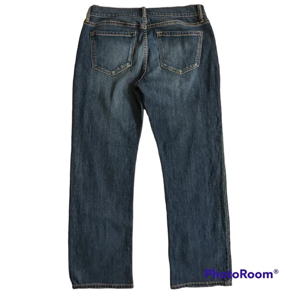 Old Navy Jeans Women's Sz 2 Blue Stretchy Button Fly Flair Ankle - Picture 7 of 13